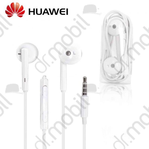 Fülhallgató vezetékes Huawei AM115 (3.5 mm jack, felvevő gomb, hangerő szabályzó) fehér stereo headset